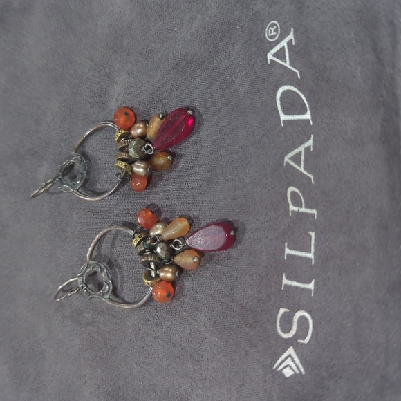 Silpada Silver Radiate Chandelier and Gemstone earrings - Picture 7 of 8